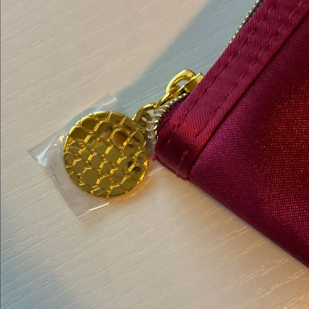 Estée Lauder Pink Gold Tone Cosmetic Makeup Travel Bag